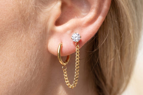 Piercing Oreille avec Chaîne