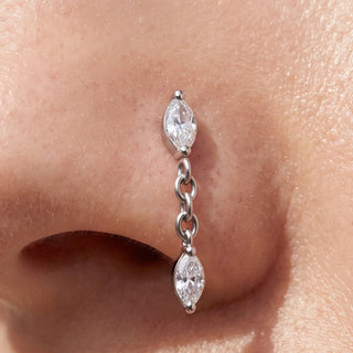 Nose Piercings with Chain – selection on linen
