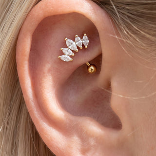 Crown Piercings – selection on linen