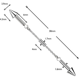 Industrial Barbell connector chain spike ends