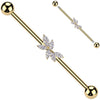 Industrial Barbell vine zirconia marquise cut