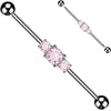Industrial Barbell Ball Silver 3 Zirconia