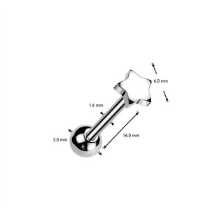 Barbell Star Silver