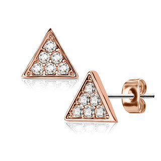 Bouton d'Oreille Zircone Triangle