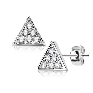 Bouton d'Oreille Zircone Triangle