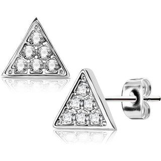 Bouton d'Oreille Zircone Triangle