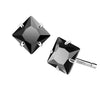 Argent 925 Bouton d'Oreille Argent Sterling Zircone Cubique Clair Taille Carrée Clou d'Oreille 1 Paire