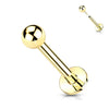 Or 14kt Labret Bille Enfoncer