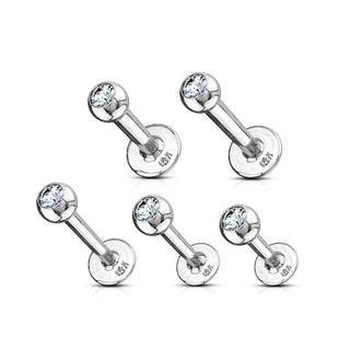 Or 14kt Labret Bille Zircone