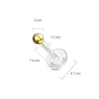 Or 14kt Labret Bille