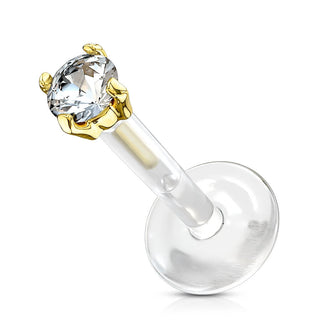 Or 14kt Labret Zircone