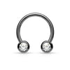 Horseshoe Rainbow Ball Zirconia