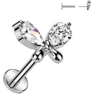 Labret butterfly zirconia Push-In