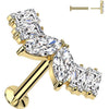 Labret marquises zircones baguette zircones Enfoncer