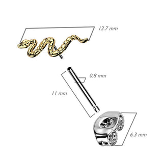 Titanium Stud Earring Snake