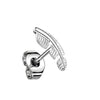Titanium Stud Earring Feather Gold Silver