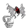 Titanium Earring butterfly zirconia Push-In