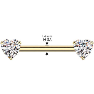 Titane Téton double cœur zircone Enfoncer