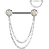 Titane Téton boule zircone pendentif Enfoncer