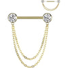 Titane Téton boule zircone pendentif Enfoncer
