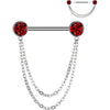 Titane Téton boule zircone pendentif Enfoncer