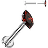 Titanium Labret zirconia marquise cut Push-In