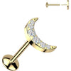 Titanium Labret moon zirconia Push-In