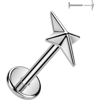 Titanium Labret North Star Push-In