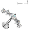 Titanium Labret zirconia cubic zirconia fan Push-In