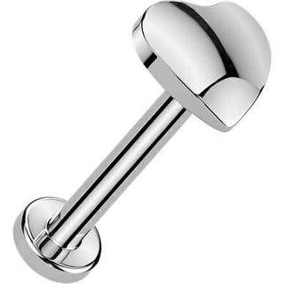 Titanium Labret heart Push-In