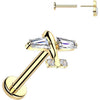 Titanium Labret zirconia airplane Push-In
