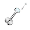 Titanium Labret Zirconia Opal Push-In