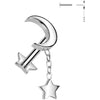 Titanium Labret Moon star dangle star base Push-In