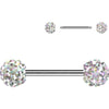 Nipple Piercing ferido crystal balls