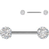 Nipple Piercing ferido crystal balls