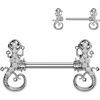 Nipple Piercing gecko zirconia