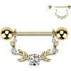 Nipple Piercing multi vine dangle cubic zirconia prong setting