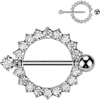 Nipple Piercing Ring Zirconia