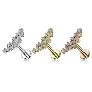 Labret Zirconia Internally Threaded
