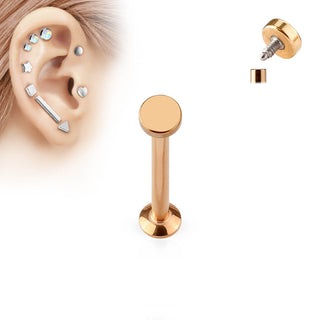 Labret Round Flat Internally Threaded