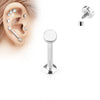 Labret Round Flat Internally Threaded