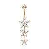 Piercing Nombril Pendentif Fleur Zircone