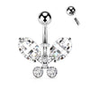 Piercing Nombril Papillon Zircone