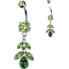 Belly Button Piercing Marquise Teardrop Vine Dangle