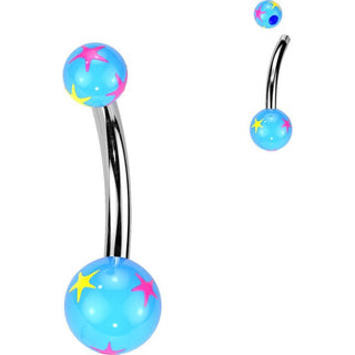 Belly Button Piercing Acrylic Starbust Ball