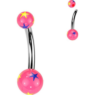 Belly Button Piercing Acrylic Starbust Ball