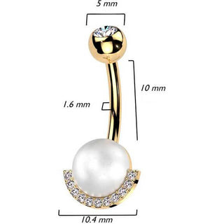 Piercing Nombril Perle Zircone