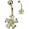 Belly Button Piercing flower zirconia