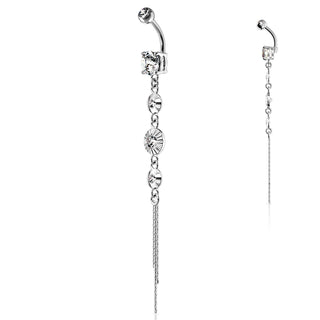 Belly Button Piercing 4 Zirconia dangle