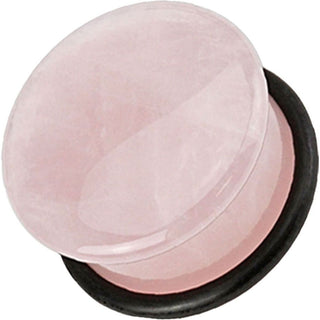Plug Jade rose pierre semi-précieuse joint silicone